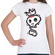 PRINTFASHION Királyi koponya - Női póló - Fehér női póló