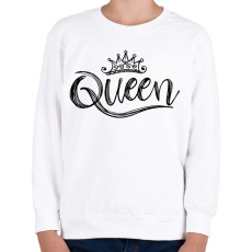 PRINTFASHION Királynő - Gyerek pulóver - Fehér