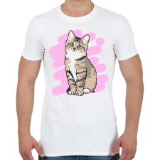 PRINTFASHION Kis cica  - Férfi póló - Fehér férfi póló