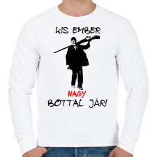 PRINTFASHION KIS EMBER - Férfi pulóver - Fehér férfi pulóver, kardigán