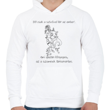 PRINTFASHION Kis herceg idézet (fekete) - Férfi kapucnis pulóver - Fehér férfi pulóver, kardigán