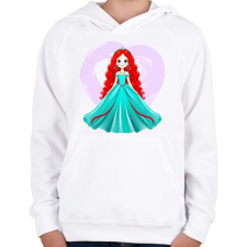 PRINTFASHION Kis hercegnő - Gyerek kapucnis pulóver - Fehér gyerek pulóver, kardigán