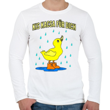 PRINTFASHION kis kacsa fürdik - Férfi hosszú ujjú póló - Fehér férfi póló