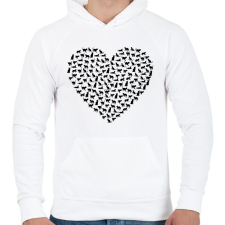 PRINTFASHION Kis kedvenc - Férfi kapucnis pulóver - Fehér férfi pulóver, kardigán