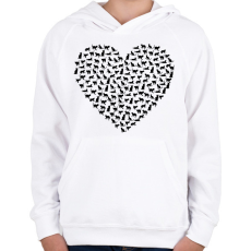PRINTFASHION Kis kedvenc - Gyerek kapucnis pulóver - Fehér
