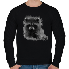 PRINTFASHION Kis mosómedve (fekete-fehér újság) - Férfi pulóver - Fekete férfi pulóver, kardigán