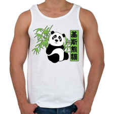 PRINTFASHION kis panda - Férfi atléta - Fehér atléta, trikó