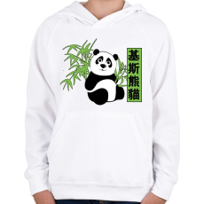 PRINTFASHION kis panda - Gyerek kapucnis pulóver - Fehér