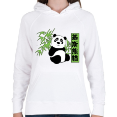 PRINTFASHION kis panda - Női kapucnis pulóver - Fehér