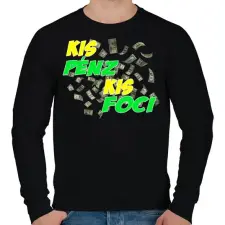 PRINTFASHION Kis Pénz Kis Foci - Férfi pulóver - Fekete férfi pulóver, kardigán