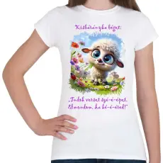 PRINTFASHION Kisbárány locsolkodóknak - Női póló - Fehér