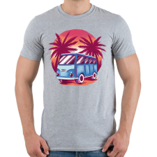 PRINTFASHION Kisbusz - Férfi póló - Sport szürke férfi póló