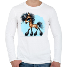 PRINTFASHION Kiscsikó - Férfi hosszú ujjú póló - Fehér