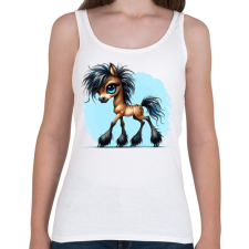 PRINTFASHION Kiscsikó - Női atléta - Fehér női trikó