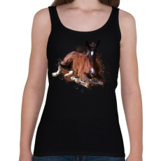 PRINTFASHION kiscsikó portré - Női atléta - Fekete