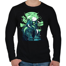 PRINTFASHION Kísértetház - Férfi hosszú ujjú póló - Fekete férfi póló