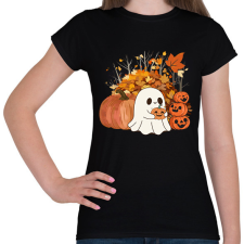 PRINTFASHION Kísérteties halloween - Női póló - Fekete női póló