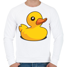 PRINTFASHION Kiskacsa  - Férfi pulóver - Fehér férfi pulóver, kardigán