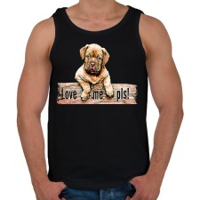 PRINTFASHION kiskutya - Férfi atléta - Fekete atléta, trikó