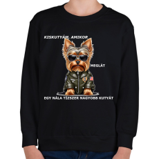 PRINTFASHION kiskutyám, amikor... - Gyerek pulóver - Fekete