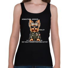 PRINTFASHION kiskutyám, amikor... - Női atléta - Fekete