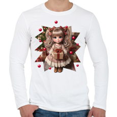 PRINTFASHION Kislány ajándékkal - Férfi hosszú ujjú póló - Fehér