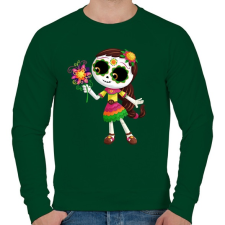 PRINTFASHION Kislány - Day of the Dead - Férfi pulóver - Sötétzöld férfi pulóver, kardigán