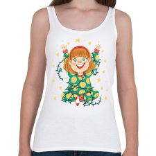 PRINTFASHION Kislány égősorral - Női atléta - Fehér női trikó