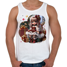 PRINTFASHION Kislány karácsonyi ruhában - Férfi atléta - Fehér atléta, trikó