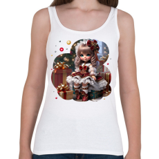 PRINTFASHION Kislány karácsonyi ruhában - Női atléta - Fehér