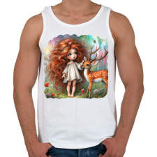 PRINTFASHION Kislány őzikével - Férfi atléta - Fehér atléta, trikó