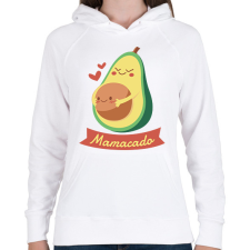 PRINTFASHION Kismama avokádó - Női kapucnis pulóver - Fehér női pulóver, kardigán