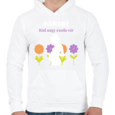PRINTFASHION Kismama - Férfi kapucnis pulóver - Fehér