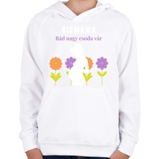 PRINTFASHION Kismama - Gyerek kapucnis pulóver - Fehér