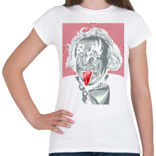 PRINTFASHION KISS: Einstein - Női póló - Fehér női póló