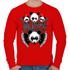 PRINTFASHION KISS - Férfi pulóver - Piros férfi pulóver, kardigán