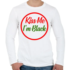 PRINTFASHION Kiss me - Férfi hosszú ujjú póló - Fehér