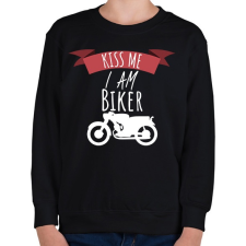 PRINTFASHION Kiss me - Gyerek pulóver - Fekete gyerek pulóver, kardigán