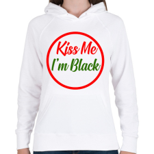 PRINTFASHION Kiss me - Női kapucnis pulóver - Fehér női pulóver, kardigán