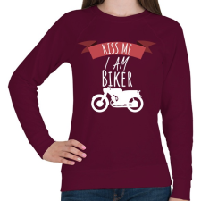 PRINTFASHION Kiss me - Női pulóver - Bordó női pulóver, kardigán