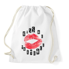 PRINTFASHION kiss me - Sportzsák, Tornazsák - Fehér tornazsák
