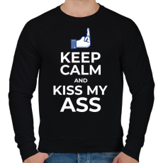 PRINTFASHION KISS MY ASS - Férfi pulóver - Fekete