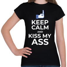 PRINTFASHION KISS MY ASS - Női póló - Fekete