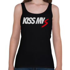 PRINTFASHION KISS MY S - Női atléta - Fekete női trikó