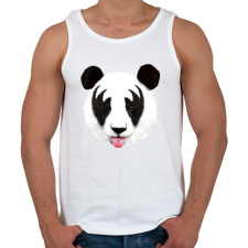 PRINTFASHION Kiss of a panda - Férfi atléta - Fehér atléta, trikó