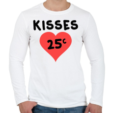 PRINTFASHION kisses - Férfi hosszú ujjú póló - Fehér
