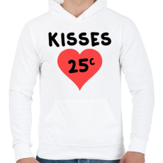 PRINTFASHION kisses - Férfi kapucnis pulóver - Fehér