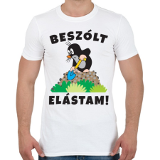 PRINTFASHION Kisvakond - Beszólt elástam! - Férfi póló - Fehér férfi póló