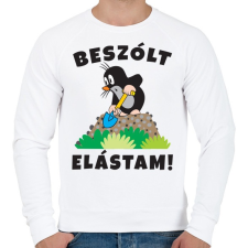 PRINTFASHION Kisvakond - Beszólt elástam! - Férfi pulóver - Fehér férfi pulóver, kardigán
