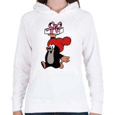 PRINTFASHION Kisvakond Karácsony - Női kapucnis pulóver - Fehér